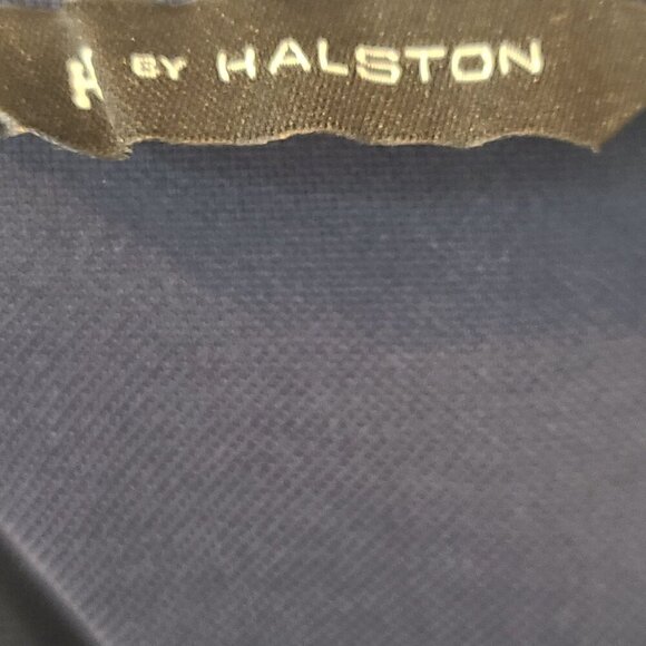 34. H by HALSTON Ruched Waist 3/4 Sleeve Knit Midi Dress NAVY blue 3X Office - Picture 6 of 7